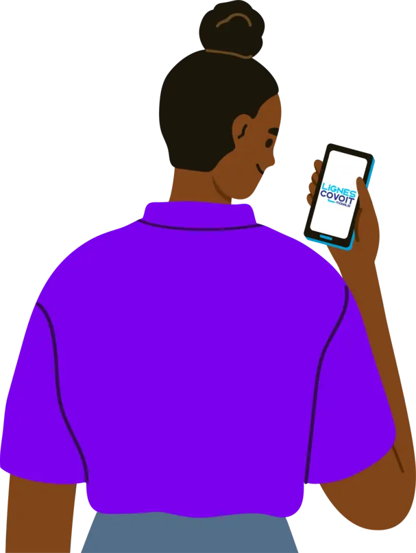 Passagère utilisant l'application de covoiturage